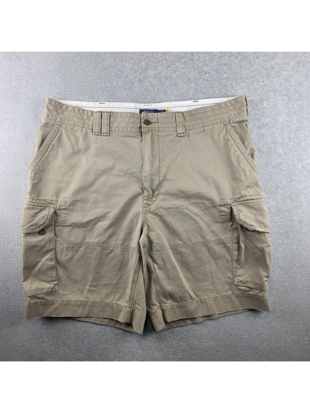 Polo Ralph Lauren Cargo Shorts Mens 42 Beige Cotton Canvas Classic Fit
